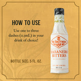 Fee Brothers Habanero Cocktail Bitters - Aromatic Cocktail Mixer & Concentrated Flavoring, Gluten Free, Vegan-Friendly, 5 fl oz