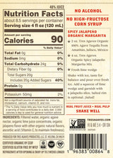 Organic Spicy Jalapeño Margarita Mix - Real Lime Juice, Agave & Chili Flavor - 90 Calories - Vegan, Gluten-Free - 750ml (2 Pack)