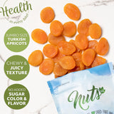 NUTS U.S. - Dried Apricots | Jumbo Size Turkish Apricots | No Added Sugar & Color | Chewy and Juicy Texture | Non-GMO and No Added Flavor | Whole