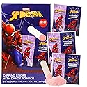 Spiderman Candy Dipping Sticks Strawberry Flavored Powder, Birthday Party Treats, 20 Pouches