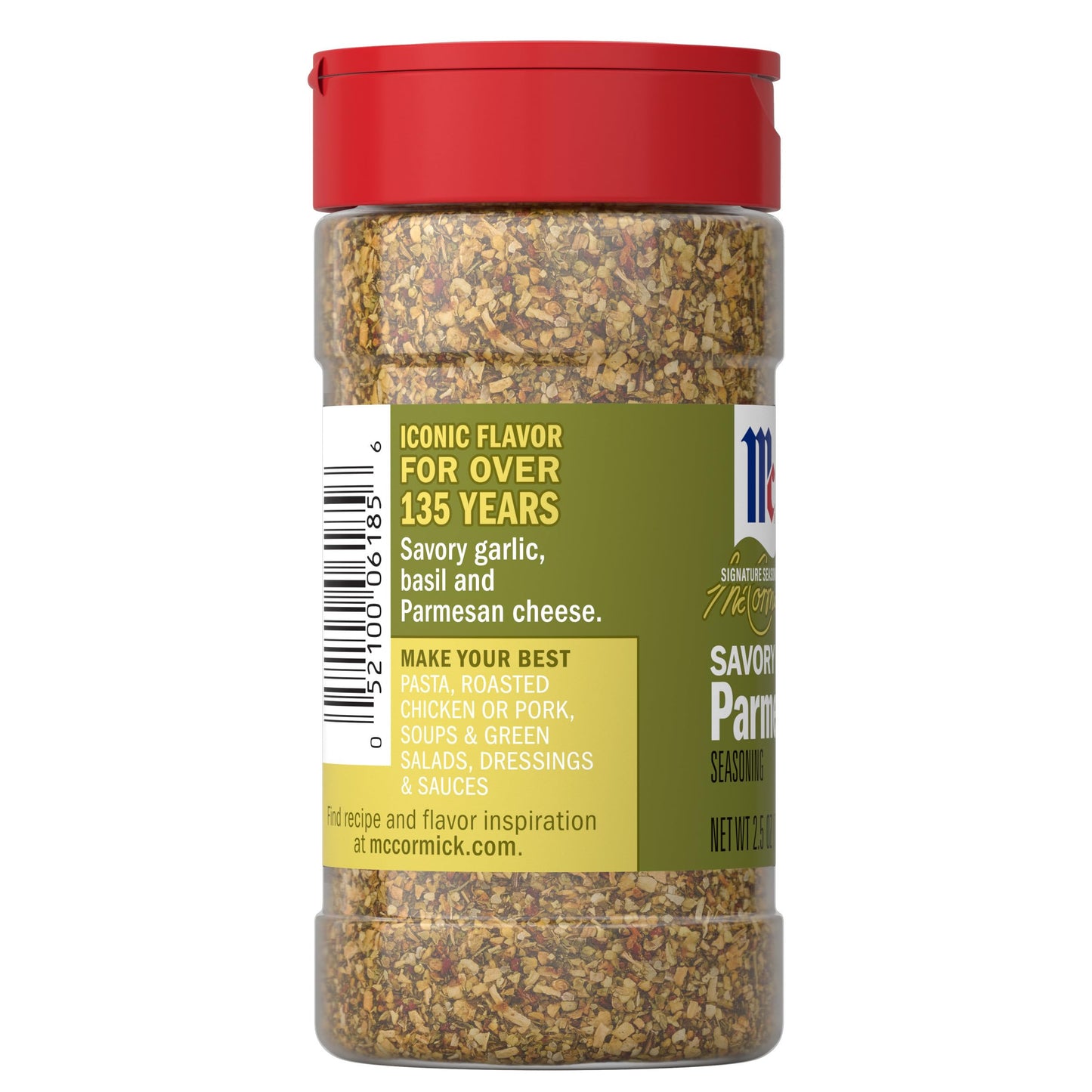 McCormick Seasoning, Savory Herb Parmesan, Signature Seasonings, Cheesy & Herbaceous Flavor, Shake On, For Pasta, Roasted Chicken or Pork, Soups