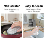 Multi-Purpose Scrub Kitchen Sponges - 12 Pack Dish Sponge, Dual-Sided Non-Scratch Microfiber & Metal Scrubber, Reusable Sponges for Dishes, Pots