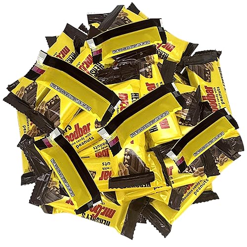 Mr Good Fun Size Milk Chocolate with Peanuts Candy Bars-1.5 lbs Individually Wrapped Snack Size-Perfect for Parties, Snacks, and Gifting(24 oz)