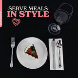 Spec101 Silver Plastic Silverware Sets for Parties Set of 300 - Pre Rolled Disposable Cutlery Individually Wrapped Plastic Utensils Set with Napkins