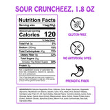Rotten Sour Gummy Cruncheez - Low Sugar, Low Calorie, 5g Gut-Friendly Prebiotic Fiber, Gluten Free Candy, No Artificial Dyes - 1.8 oz - 8-Pack
