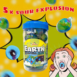 Apexy Sour Planet Gummies - with Fruity Liquid Center Eyeball Candy for Halloween, Birthday, Trick Or Treat, Party Candy - Jelly Filled Gummies, Fat
