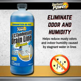 Instant Power A/C Condensate Drain Line Cleaner - AC & HVAC Unclogger for Air Conditioner Drain Lines, Prevents Odors & Water Damage, Safe for Pipes