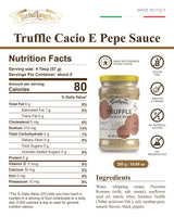 TartufLanghe Cacio e Pepe Truffle Sauce - Authentic Italian Pasta Sauce with Black Truffle & Pecorino Romano Cheese for Risottos, Gnocchi, Ravioli