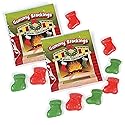 Fun Express Gummy Candy Bulk - Christmas Stocking Stuffers Cherry & Green Apple Fruit Gummies | 18 Individually Wrapped Candy Packs for Kids Party
