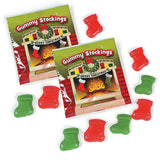 Fun Express Gummy Candy Bulk - Christmas Stocking Stuffers Cherry & Green Apple Fruit Gummies | 18 Individually Wrapped Candy Packs for Kids Party