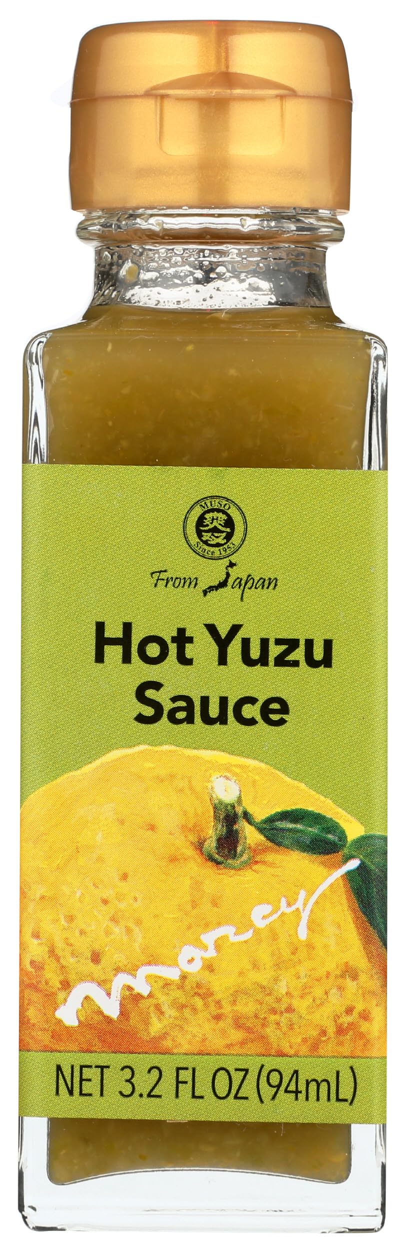 Muso From Japan - Hot Yuzu Sauce, Genuine Japanese Flavor with Spicy Citrus Kick, Vegetarian Condiment for Sushi, Noodles, Grilled Veggies - 3.2 Fl Oz