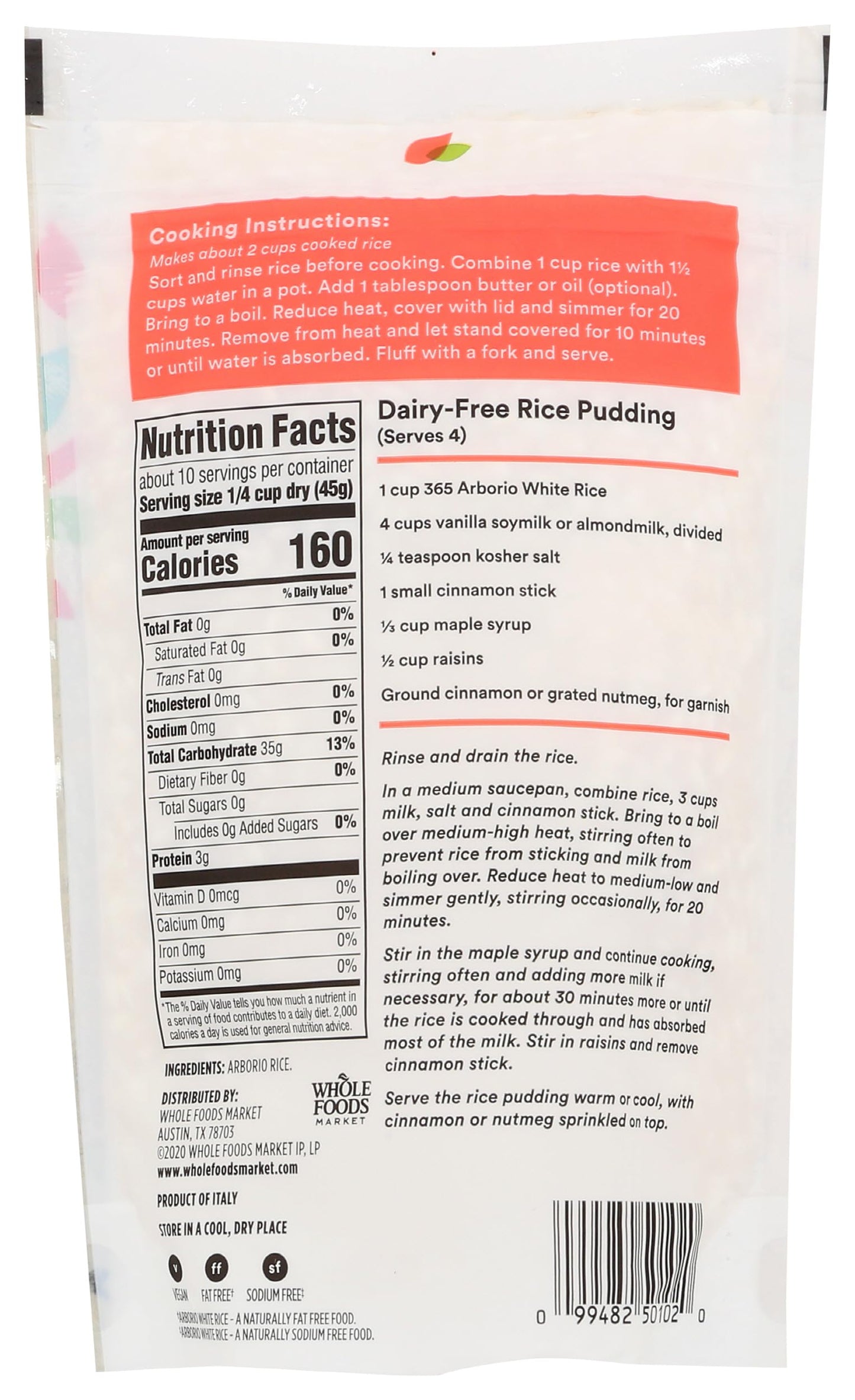 365 by Whole Foods Market, Arborio White Rice, 16 Ounce