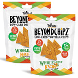 BeyondChipz Low Carb Tortilla Chips, Whole Lotta' Nacho, Keto Friendly, Gluten Free, 5.3oz Bag, Pack of 2