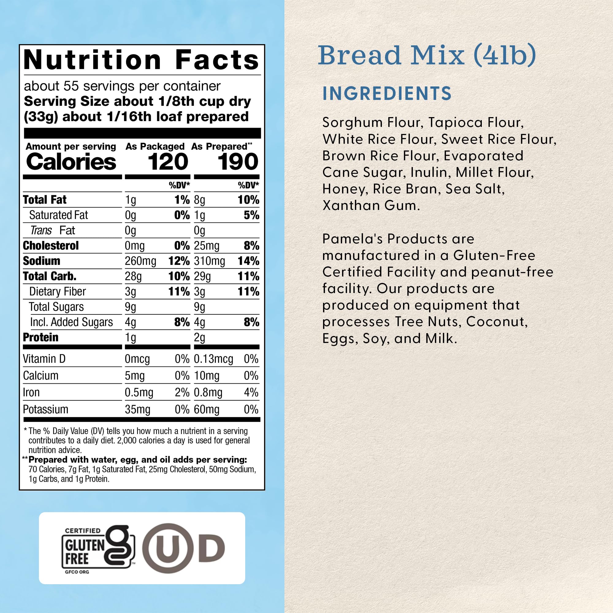 Pamela's Gluten Free Bread and Flour Blend, 4lb (Pack of 1)