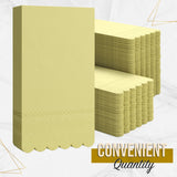 Party Solids Yellow Scalloped Napkins Disposable 20 Pcs 3-Ply Yellow Scalloped Dinner Napkins Disposable Decorative for Dinners & Parties, Paper Guest