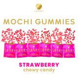 ISSEI Strawberry Mochi Gummies | Dye-Free Candy with Colors from Natural Sources | Gelatin-Free | Plant-Based | Non-GMO | Real Sugar | Award-Winning