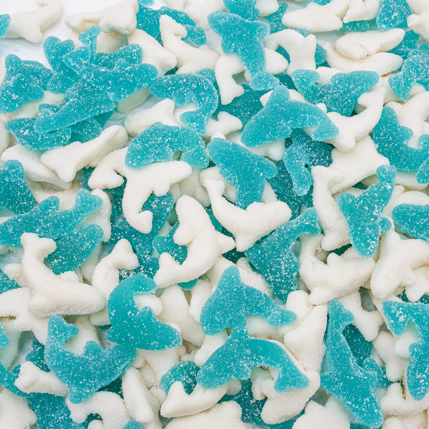 Guatemalan Gummy Sharks 3 lb - Gelatin Based, Perfectly Chewy, Cranberry Flavored, Jelly Fruit Candy Bulk in Resealable Bag, Light Sugar Coating