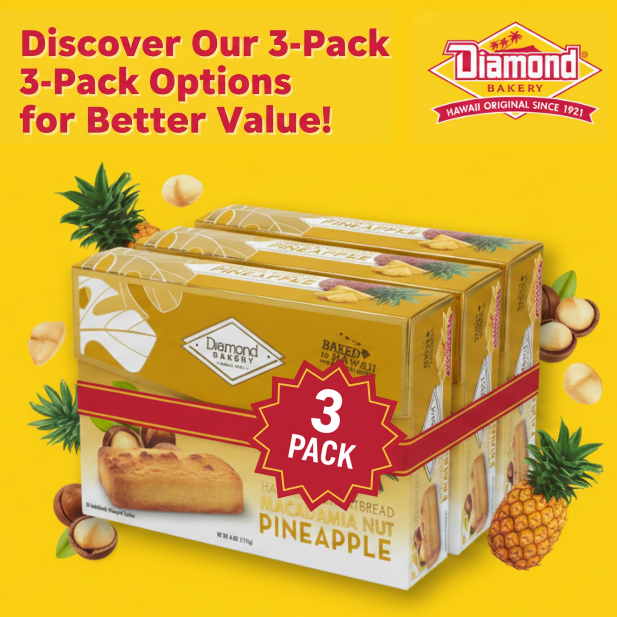 Diamond Bakery Coconut Hawaiian Shortbread Cookies, 4.4 ounce