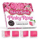 HazerBaba Turkish Delight Rose Candy, 8.8oz (Pack of 1), Vegan Snack Box
