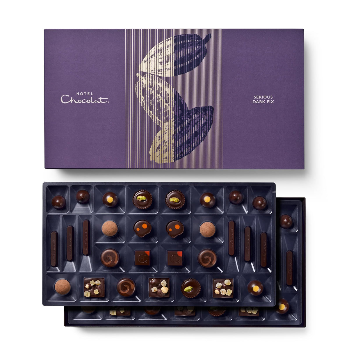Hotel Chocolat Chocolate Gift Box - Dark Chocolate Assortment, 58 Pieces, Gourmet Chocolate Gift