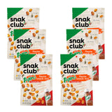 Snak Club Tajin Fiesta Snack Mix, Peanuts, Crunchy Peanuts, Toasted Corn, and Pepitas with Chili and Lime Seasoning, Mild, 4 oz Resealable Bags, 6