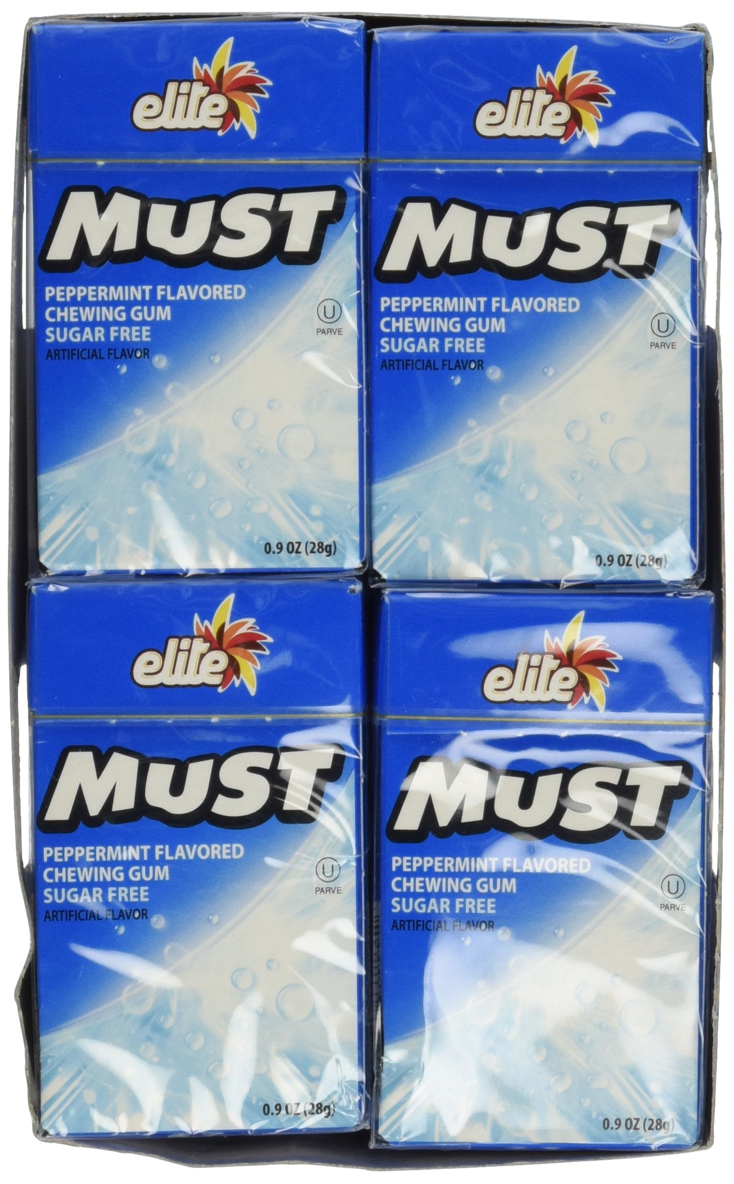 Elite Must Sf Peppermint Gum 0.9 oz (Pack of 16)