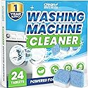 Clean Elements Washing Machine Cleaner Tablets 24 Pack - Deep Cleaning Descaler for HE, Front & Top Load Washers - Septic Safe, Eco-Friendly