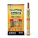 Tillamook Country Smoker 100% Grass Fed Beef Sticks, Zero Sugar, Original, 1.15 Ounce, 8 Pack, Non-GMO Clean Meat Snacks, 10g High Protein Per Stick