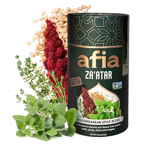 Afia Za'atar Spice Blend | Authentic Mediterranean Seasoning with Sumac, Toasted Sesame & Herbs | Perfect for Dips, Marinades, Flatbreads & More |