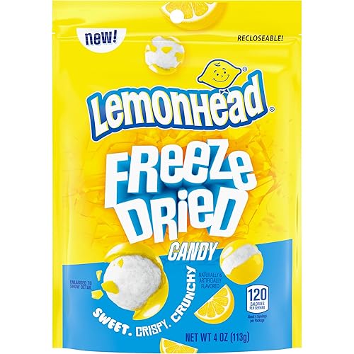 Lemonhead Freeze Dried Candy, Lemon Flavored, Recloseable Bag 4.0 oz