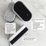 SIMPLYCASA Kitchen Dish Cleaning Sponges - Pack of 6 | Non-Scratch & Fast-Drying | Reusable Scrubbers for Kitchen & Household Use | Stylish Black