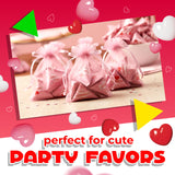 Strawberry Hearts | 24 Mini Packs | Hard Candy Individually Wrapped for Classroom and Party Favors | White, Red and Pink Hearts for Sharing