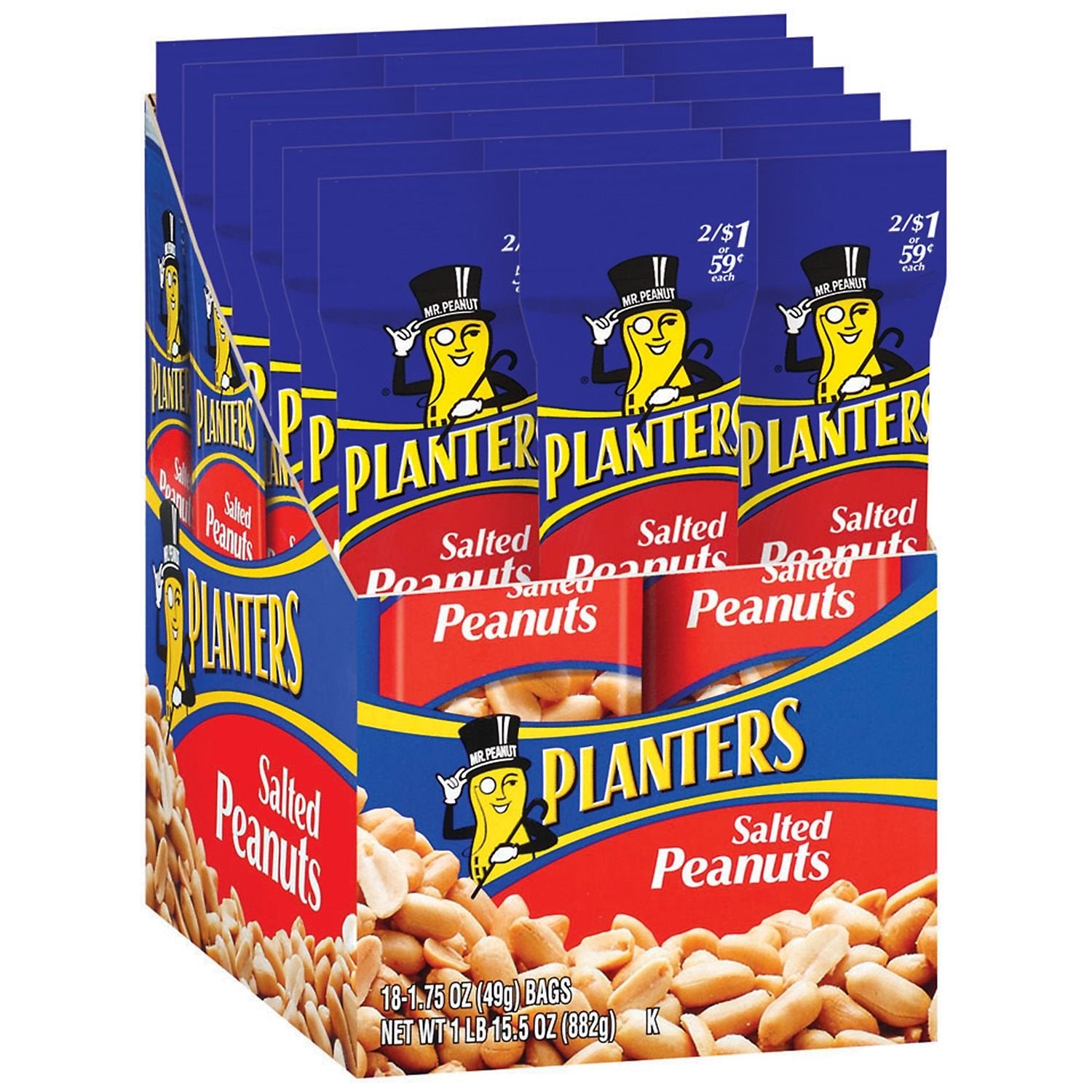 Planters Peanuts (Pack of 18)