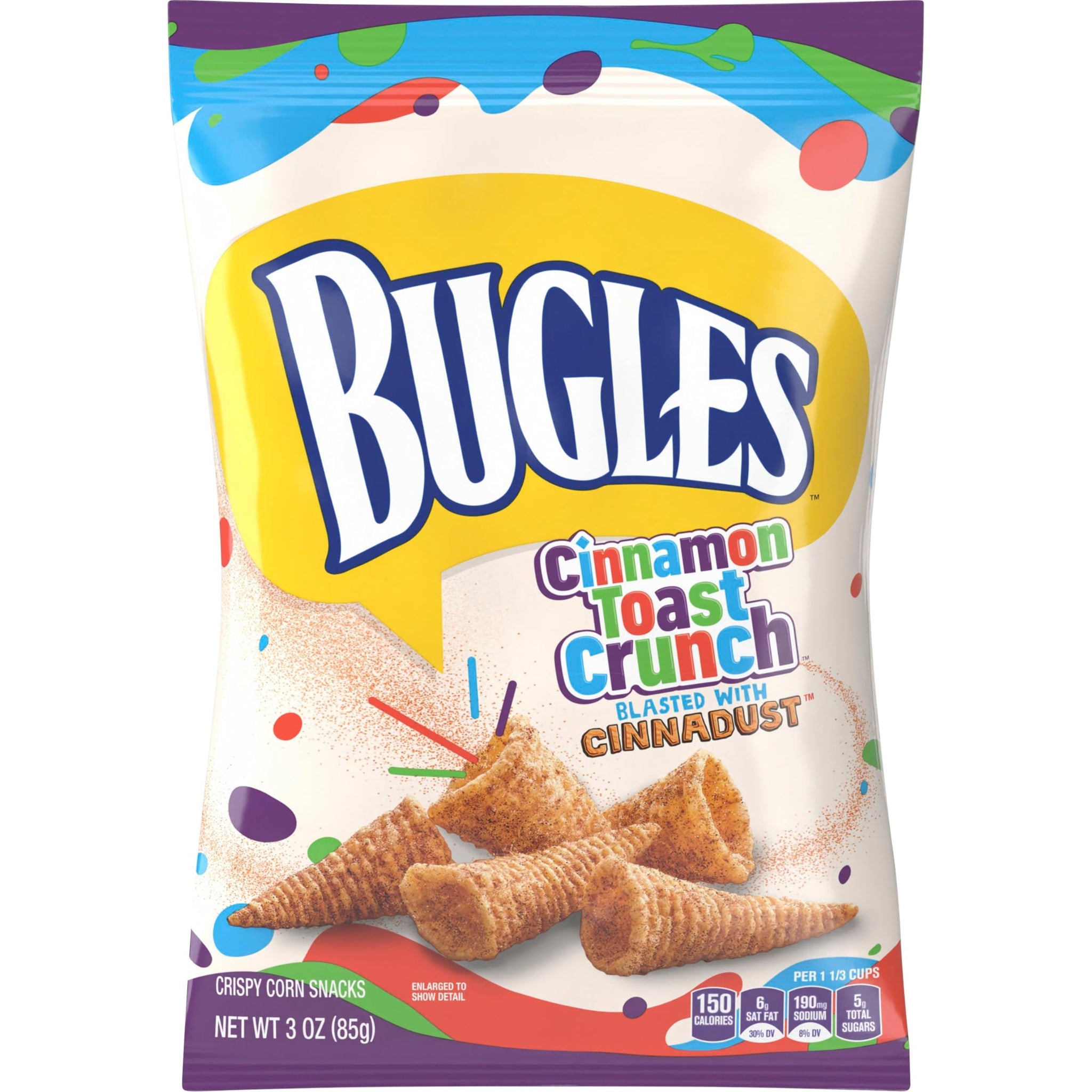 Bugles Corn Snacks, Sweet and Salty Churro, 3 Oz (Pack of 6)