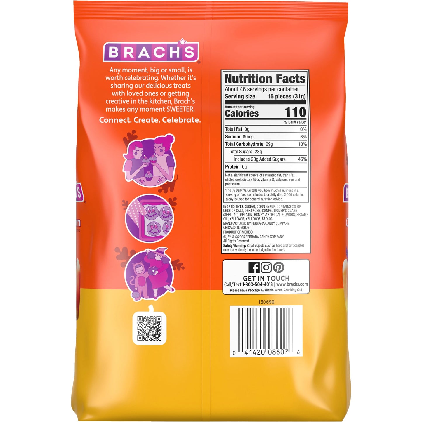Brach's Classic Candy Corn, Classic Treats, 50 Ounce Bag