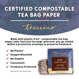 Teeccino Dark Chocolate - Prebiotic SuperBoost™ Herbal Tea - Support Your Probiotics with Prebiotics For Good Gut Health and Regularity, Digestive