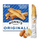 Nonni's Originali Almond Biscotti, Individually Wrapped Italian Cookie Snacks, 8 Servings (Pack of 1)