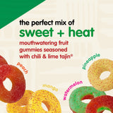 Snak Club Tajin Gummy Candy Fruit Rings, Gummies with Chili and Lime Seasoning, Mild Spice, Gluten-Free and Vegan Snacks, Assorted Variety, Mango