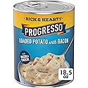 Progresso Loaded Potato with Bacon and Cheese Soup, Rich and Hearty Canned Soup, 18.5 oz