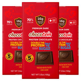 Chocotein | 16g Protein-Rich Premium Chocolate | 70% Dark Swiss Chocolate | 2X More Protein | 50% Less Sugar | Five Simple Ingredients | Made in