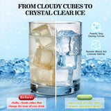 Bellaluce Ice Machine Cleaner Tablets Descaler (32 Pack) - Nickel-Safe Countertop Portable Commercial Ice Maker Cleaning - Remove Hard Water Buildup