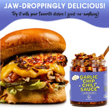 SAUCE UP Original Garlic Chip Chili Sauce - Super Crunchy Artisanal Topping & Condiment | Chef-Curated in NY with Fried Garlic Chips & Peanuts | Bold