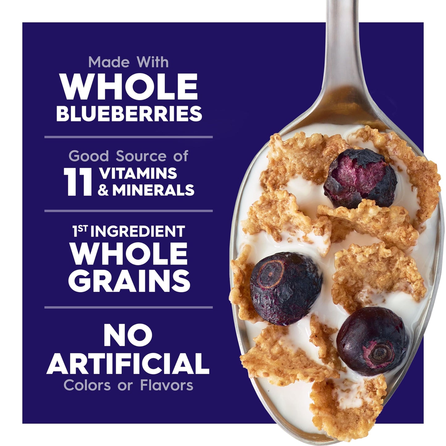 Special K Breakfast Cereal, 11 Vitamins and Minerals, Made with Real Blueberries, Blueberry, 11.6oz Box (1 Box)