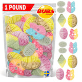 BUBS Swedish Candy Mix 1 lb - Authentic Sweet and Sour Swedish Gummies - Gelatin-Free Vegan Gummy Candy Assortment, Imported from Sweden - Foam Candy