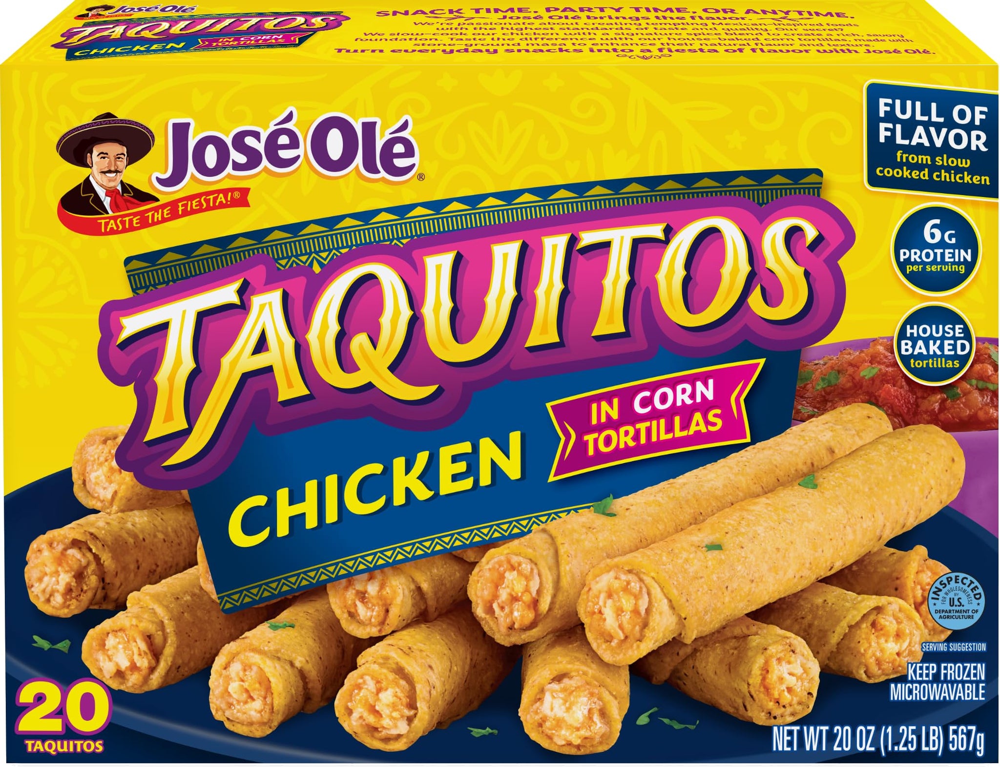 JOSE OLE FROZEN CHICKEN TAQUITO FILLED 20 OZ