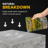CAF Outdoor Cleaning EXIMO Waterless Concrete Cleaner, Oil Stain Remover for Driveway, Garage Floor, Basement & Walkway Surfaces, Natural Concrete