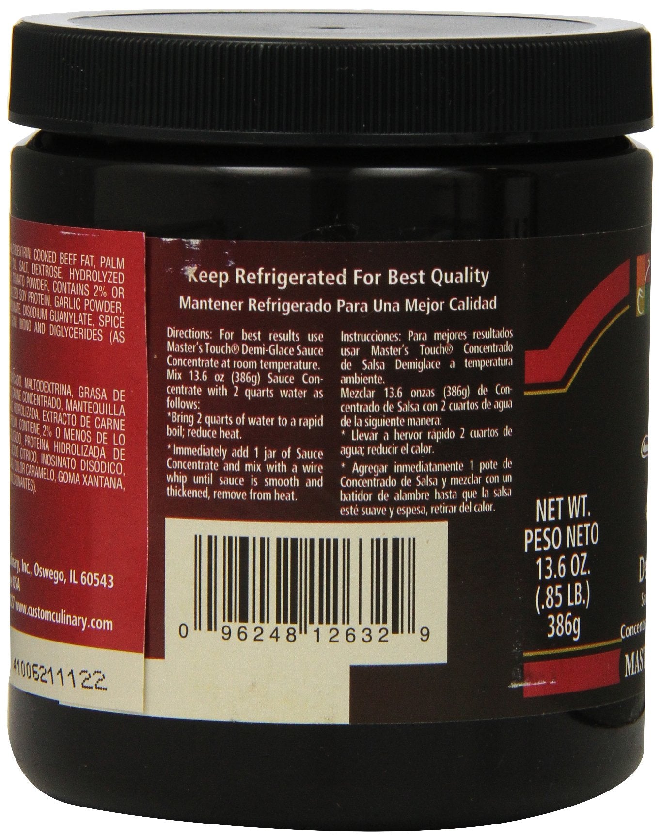 Custom Culinary Master's Touch Custom Culinary Demi-Glace Sauce Concentrate, 13.6-Ounce Jars (Pack of 6)