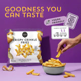 Strong Roots Crispy Crinkle Fries, 20 oz., Vegan & Gluten Free Frozen Fries, Low in Sugar, Salt & Saturated Fat, No Trans Fat