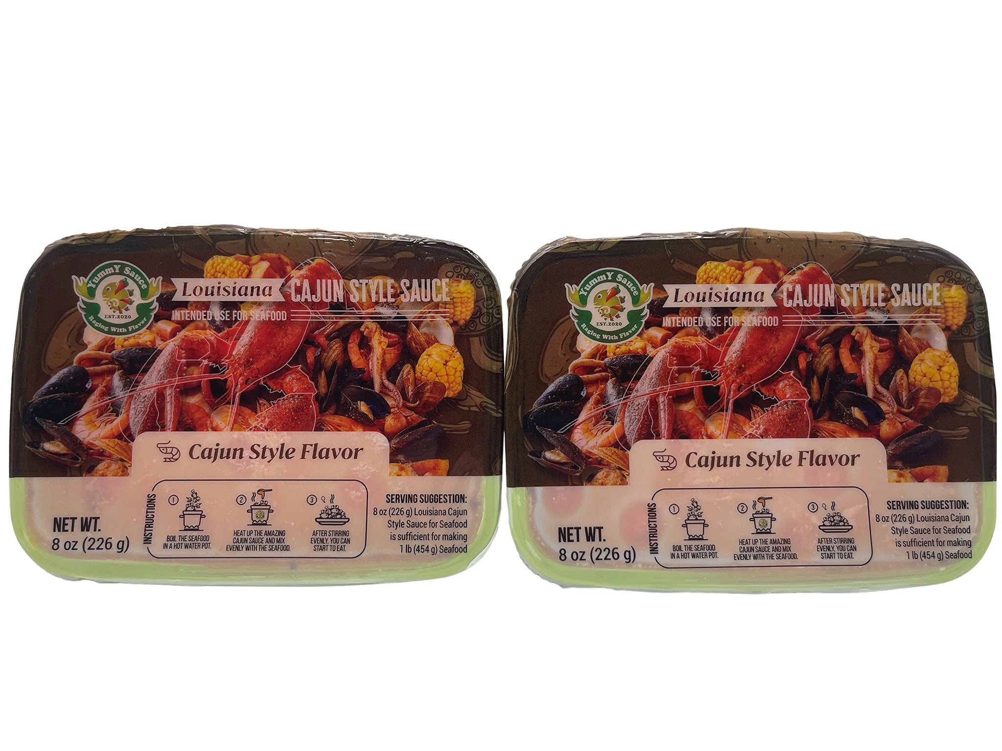 YummY Sauce Cajun Sauce Cajun Style Flavor? Pack of 2x8oz?, brown