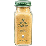 Simply Organic Garlic Powder, 3.64-Ounce Jar, Pure A-Grade Organic Garlic, Dried & Ground, Kosher, No ETO, Non GMO